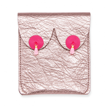 Load image into Gallery viewer, Novelty card Pouch - Light metallic Lavender Boob purse: Rose Gold