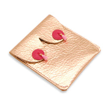 Load image into Gallery viewer, Novelty card Pouch - Light metallic Lavender Boob purse: Rose Gold
